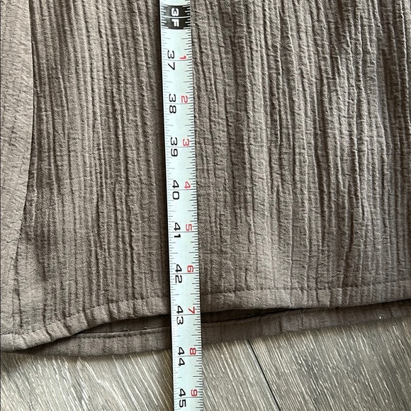 Zara Brown Linen-like Wide Leg Pants - Picture 3 of 8